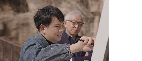 自閉症の画家・石村嘉成さんの継続取材と映画「青いライオン」を核とする一連の報道活動